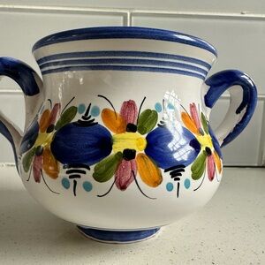 Colorful Floral Ceramic Vase